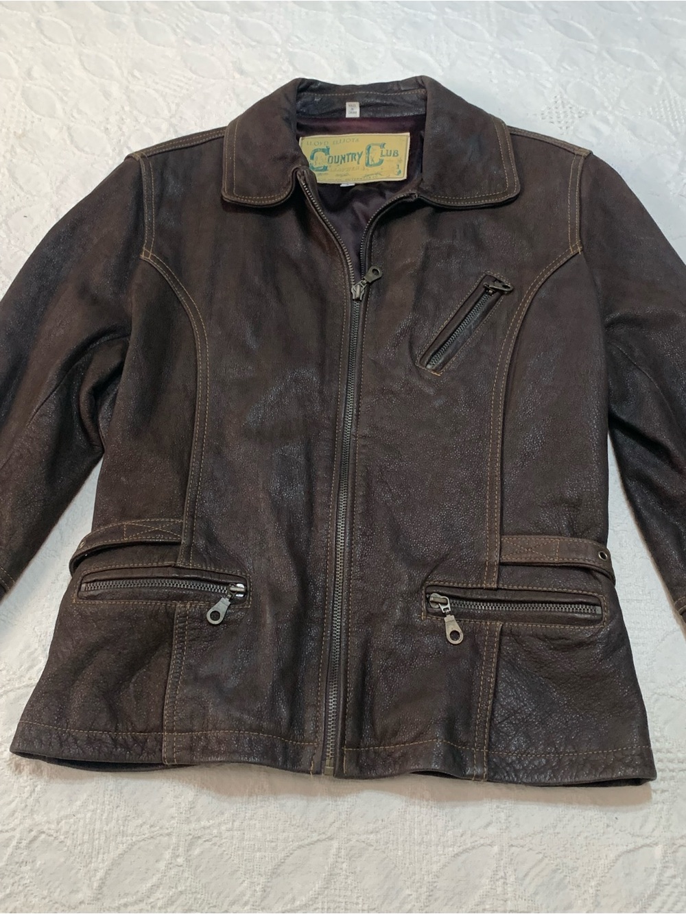 Vintage Lloyd Elliot’s Country Club Leather Jacket - Women's Zip Front